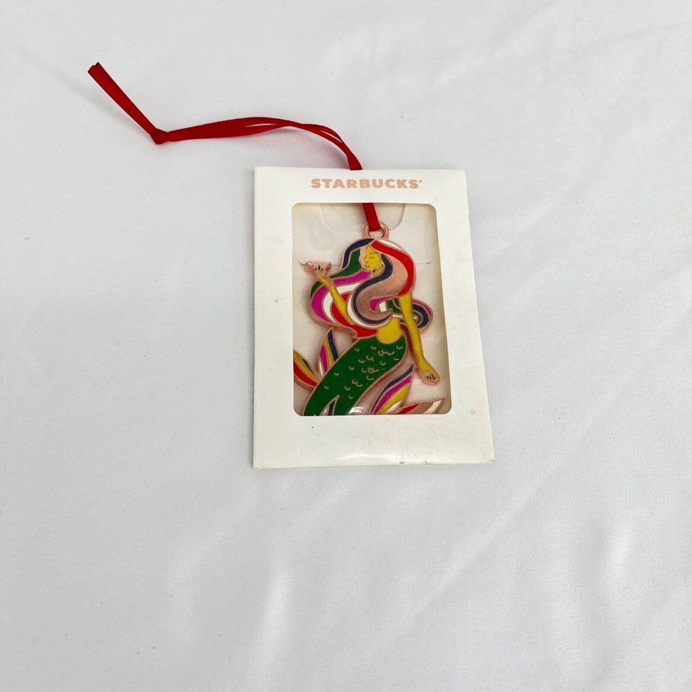 Starbucks 2017‎ Christmas Siren Mermaid Enamel Ornament
